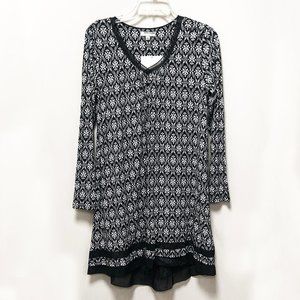 Anne Klein Black White Paisley NWT Nightgown Dress